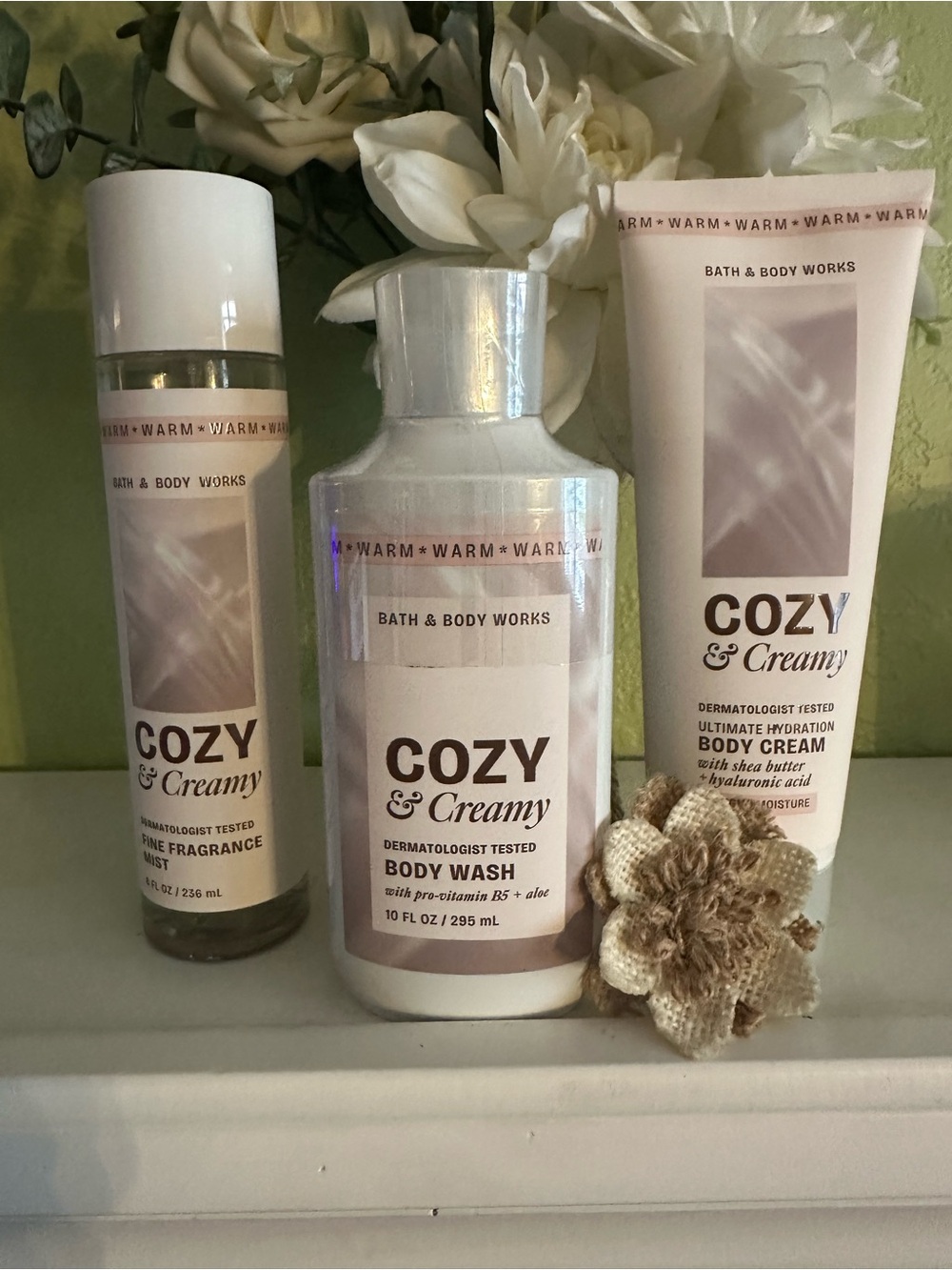 NEW BBW (3) PC COZY & CREAMY BODY CARE